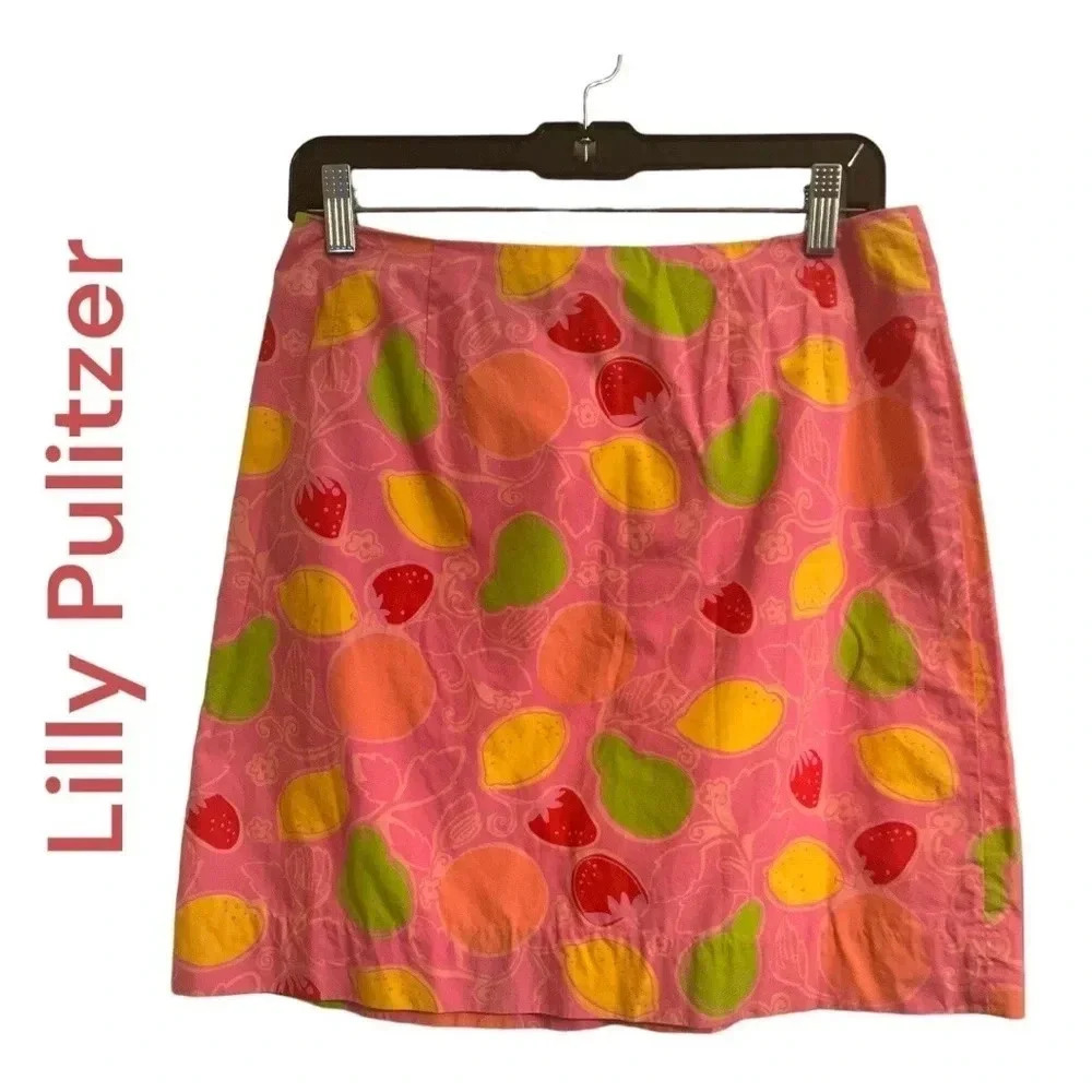Lilly Pulitzer rare fruit pattern skirt size‎ 6